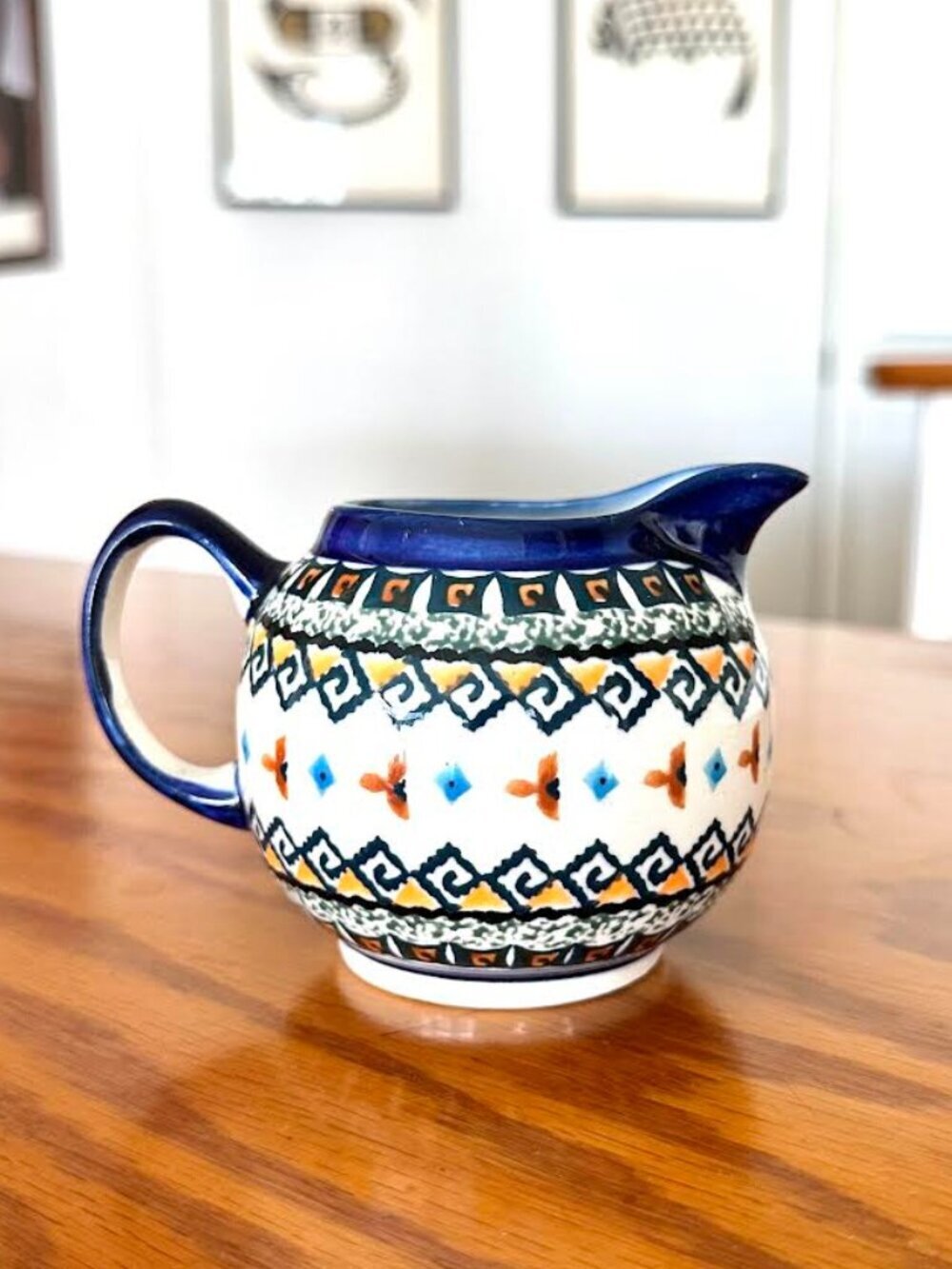 Handmade Polish Pottery UNIKAT Limited Edition Signature Piece Creamer
